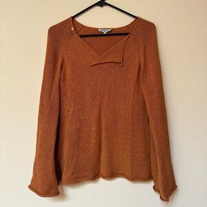 Pima Cotton Pumpkin Colored Sweater/ Size Small/ Brand: Indigenous